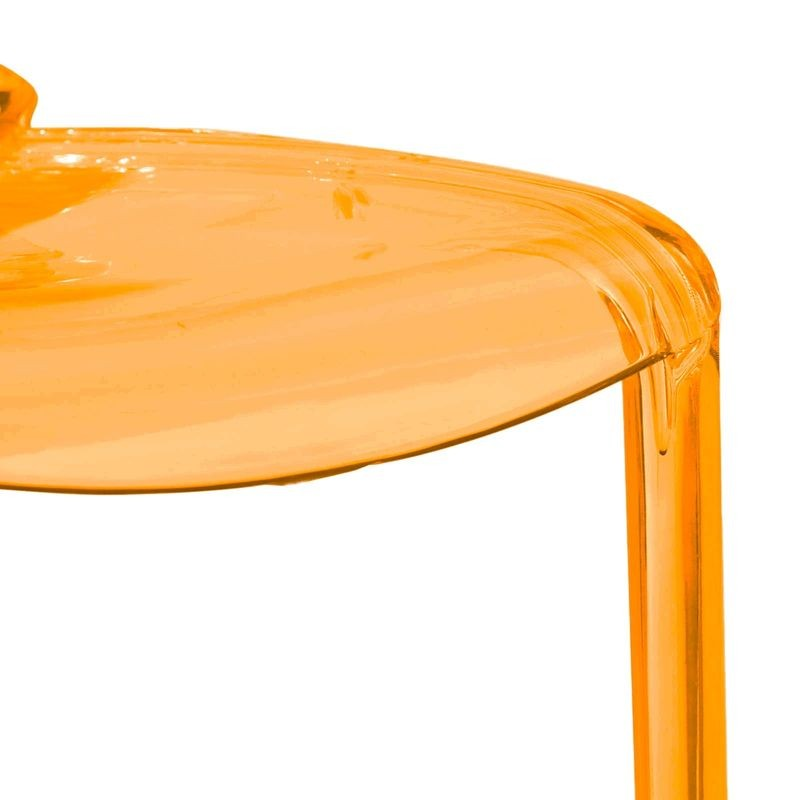 LeisureMod Murray Modern Dining Chair Orange Zoomed In.