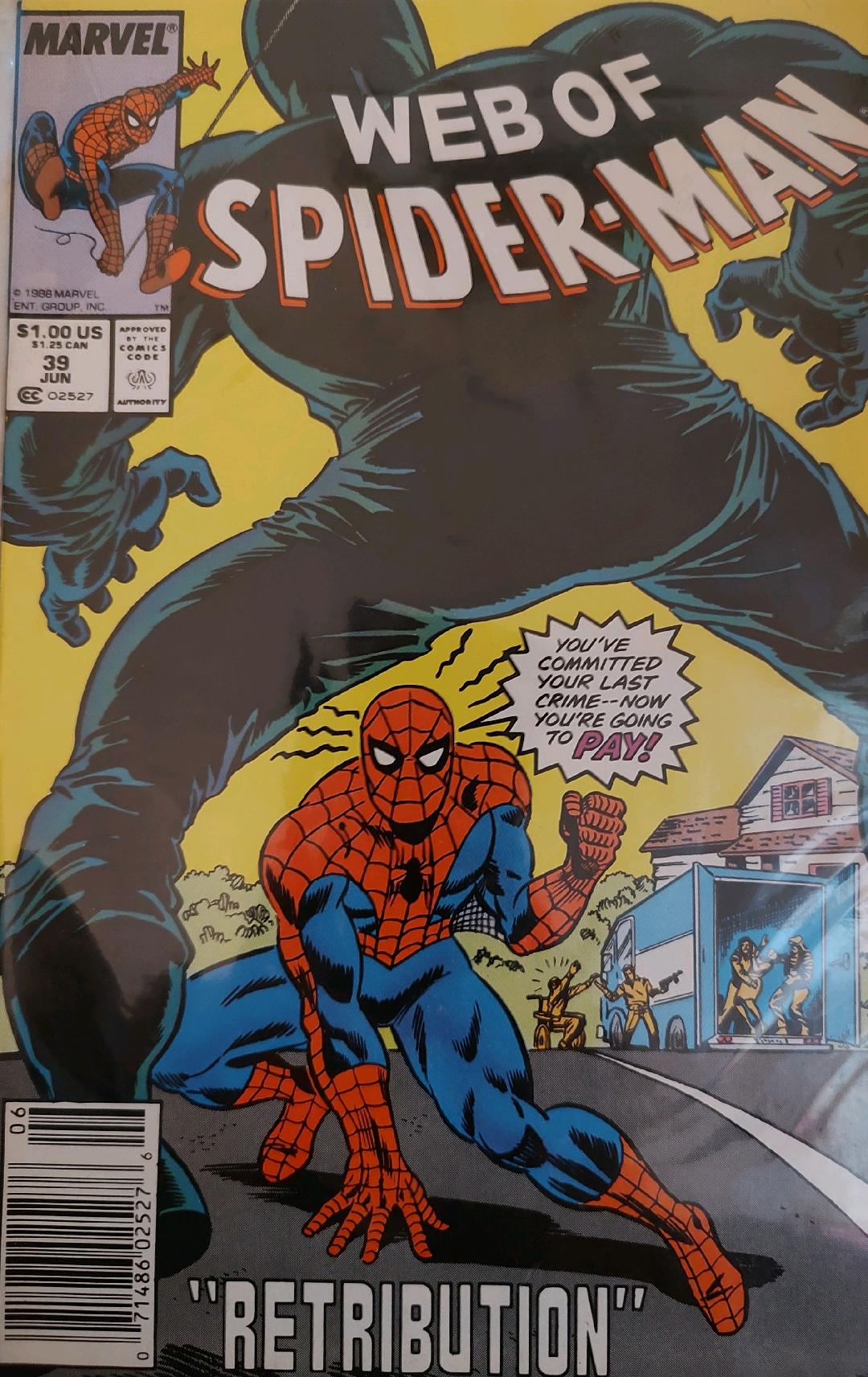 Web of Spiderman #39 Comic Book Cover