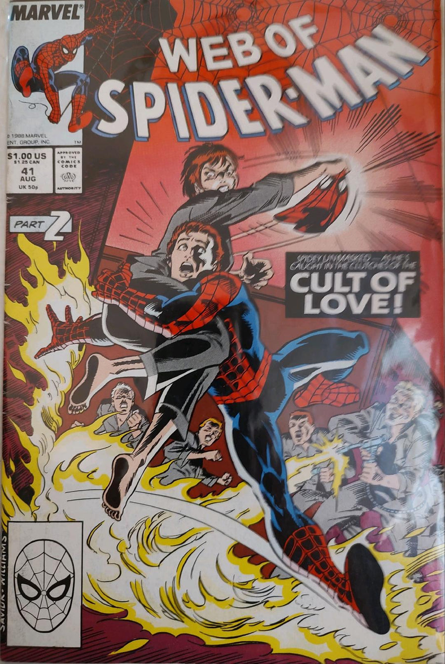 Web of Spiderman #41 Comic Book Cover