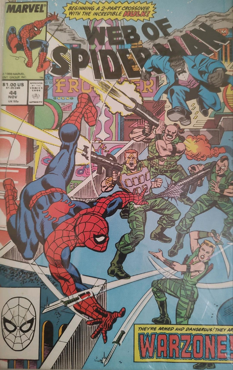 Web of Spiderman #44 Comic Book Cover