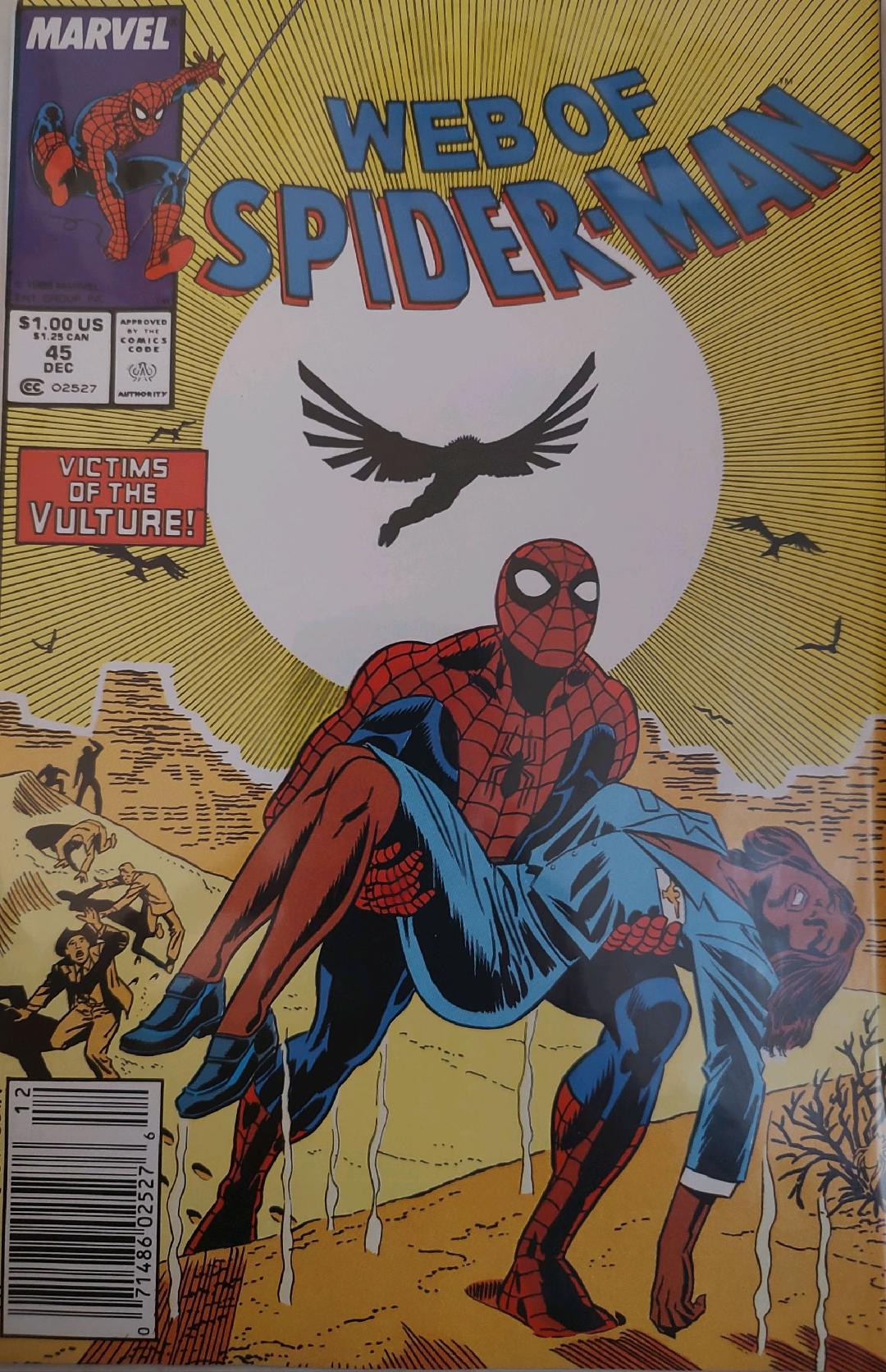 Web of Spiderman #45 Comic Book Cover