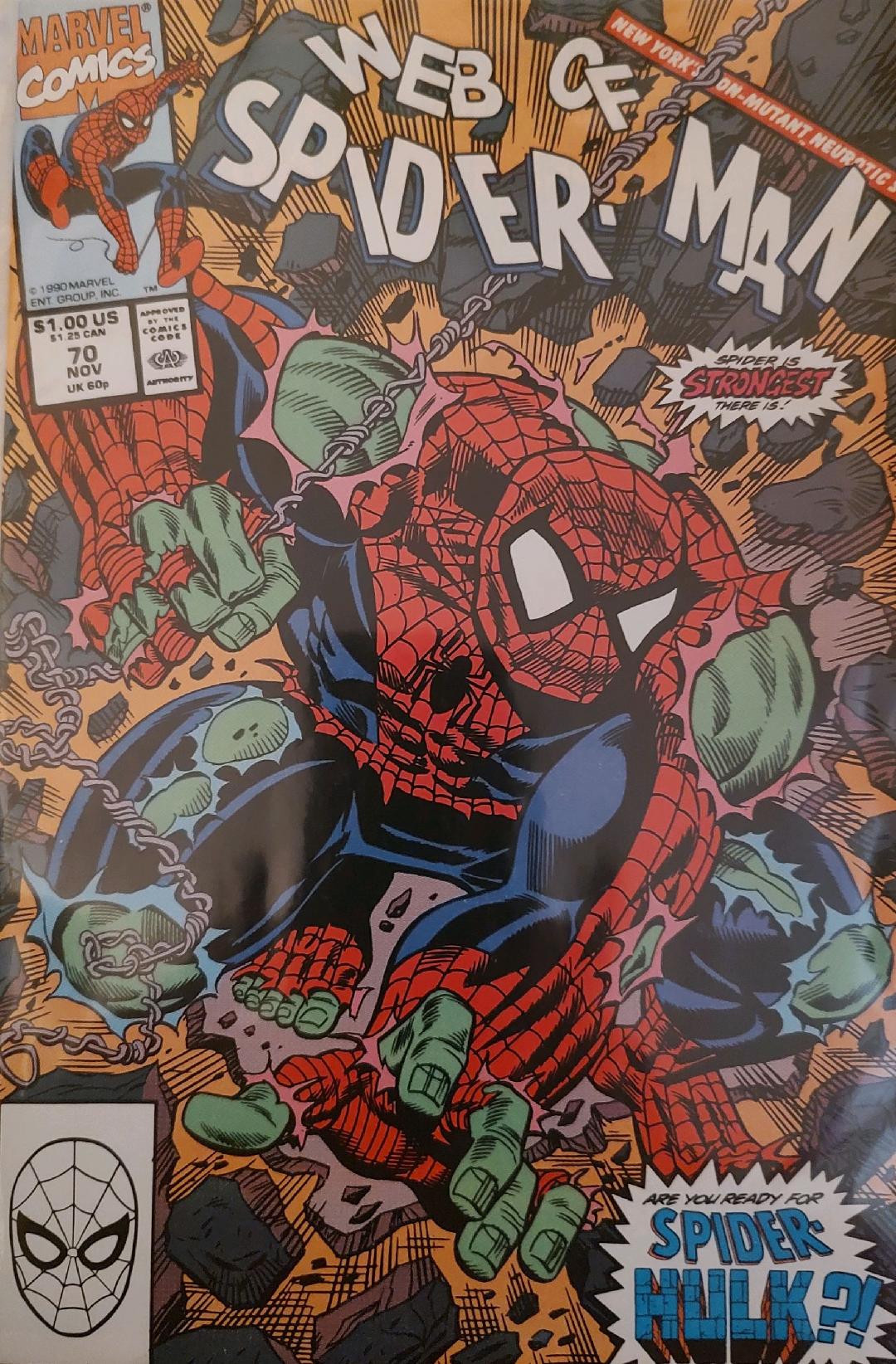 Web of Spiderman #70 Comic Book Cover