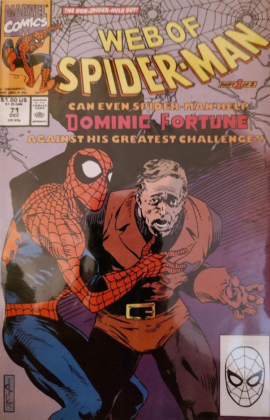 Web of Spiderman #71 Comic Book Cover