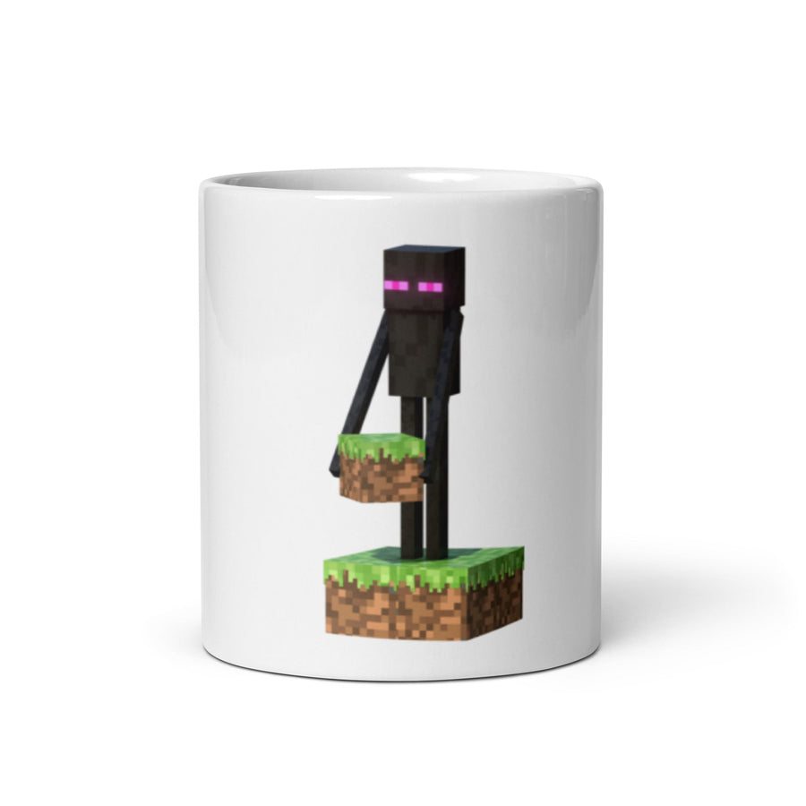 Minecraft Design White Glossy Mug
