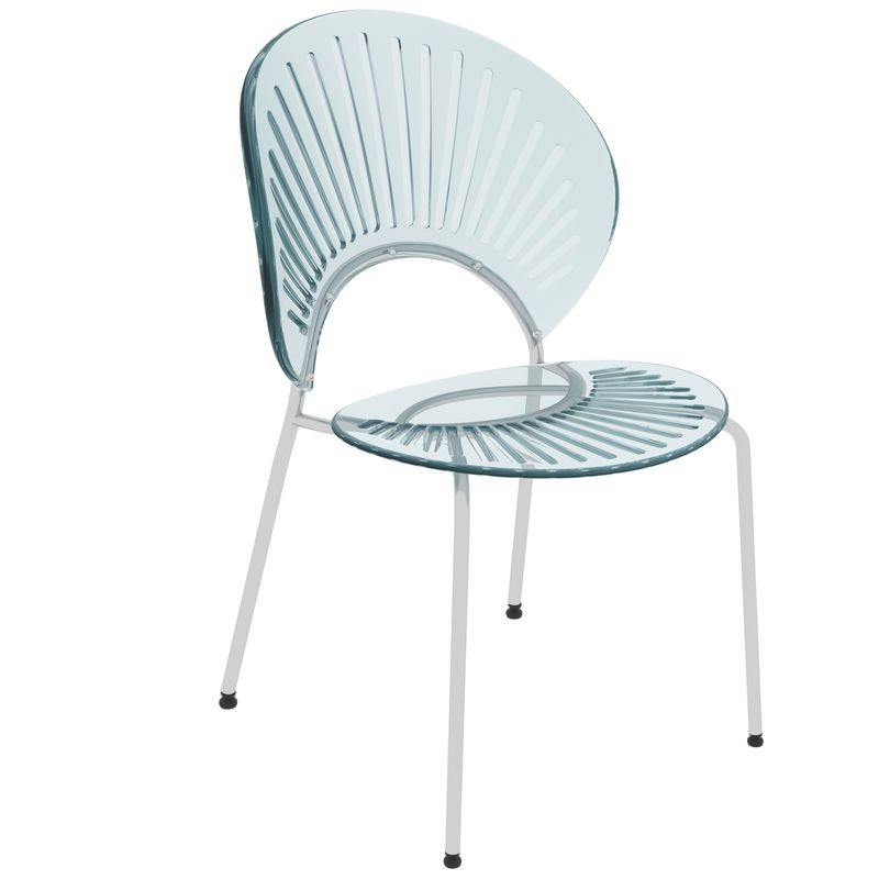 LeisureMod Opulent Series Modern Smoke Dining Chair