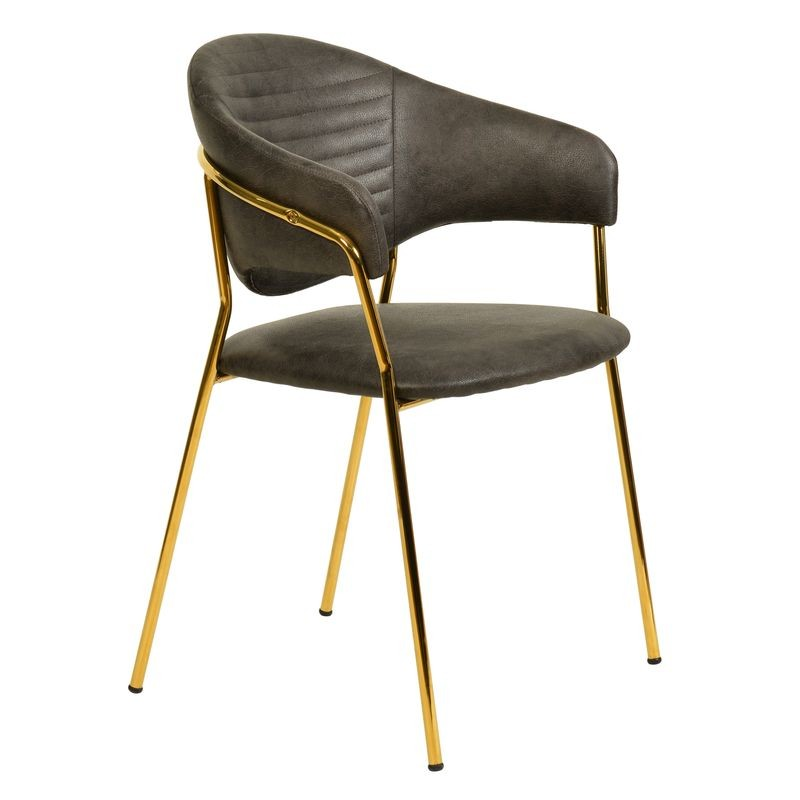 LeisureMod Bella Collection Modern Dining Chair in Charcoal