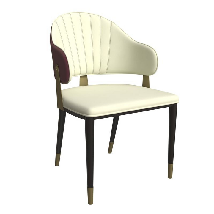 LeisureMod Aria Series Modern Dining Chair in Red