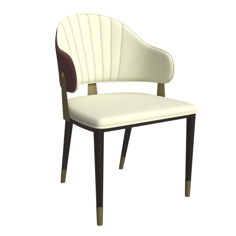 LeisureMod Aria Series Modern Dining Chair in Red
