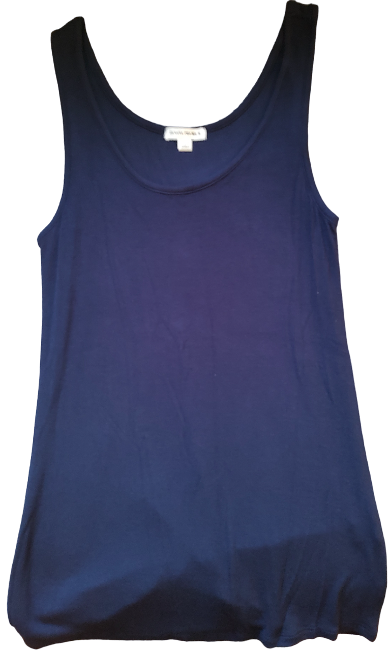 Woman's Top 1052 T-Shirt Navy Blue Clothing Apparel