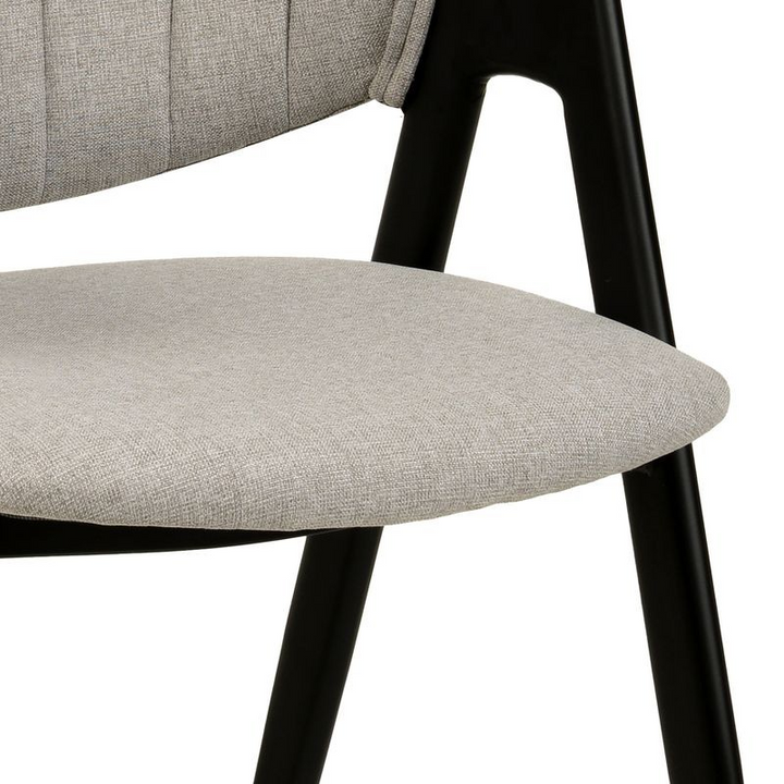 LeisureMod Savor Collection Modern Dining Chair in Grey Closeup.