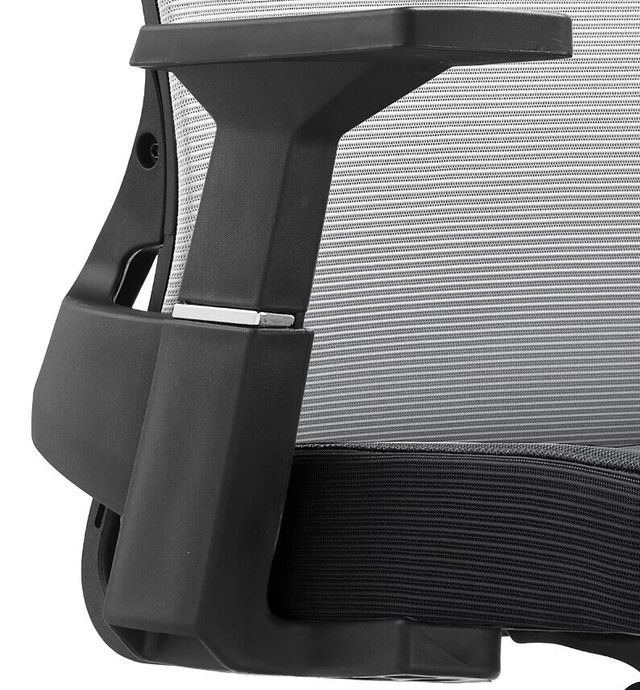 LeisureMod Office Brio Series Office Task Chair in White Closeup.