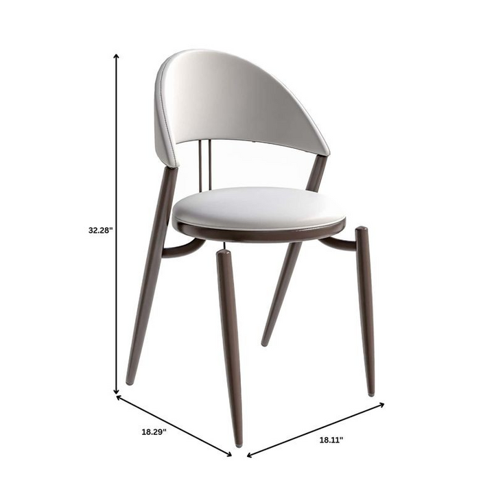 Chair with dimensions labeled on a white background.