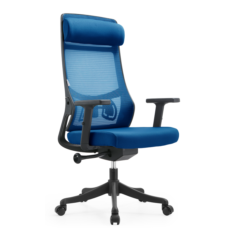 LeisureMod Office Dale Series Office Task Chair in Blue