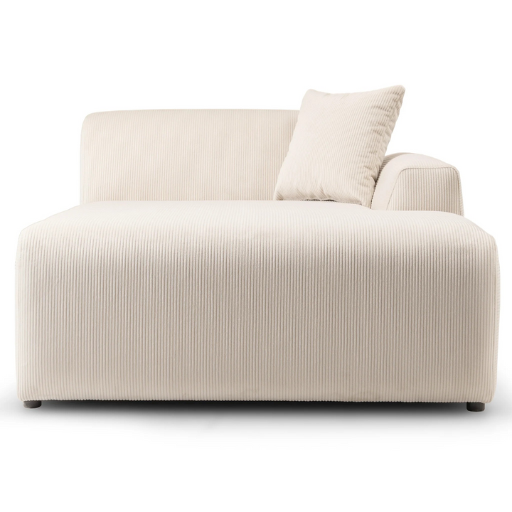 Mar U-Shape Corner Sofa Cream Corduroy Closeup.
