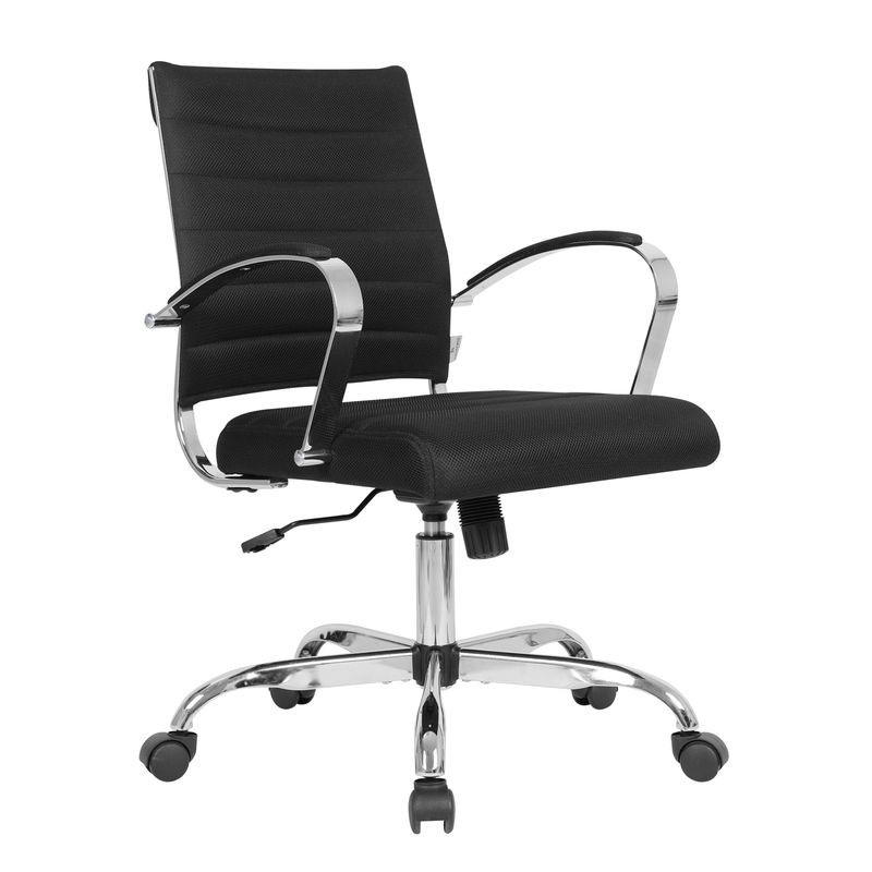 LeisureMod Benmar Home Mesh Office Chair in Black