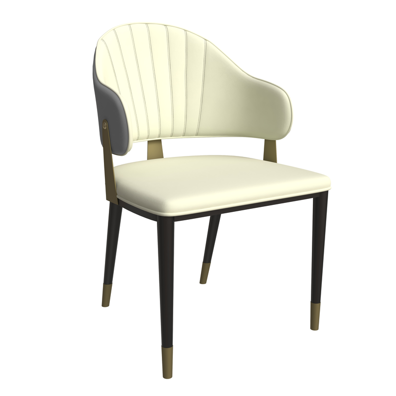 LeisureMod Aria Series Modern Dining Chair in Grey