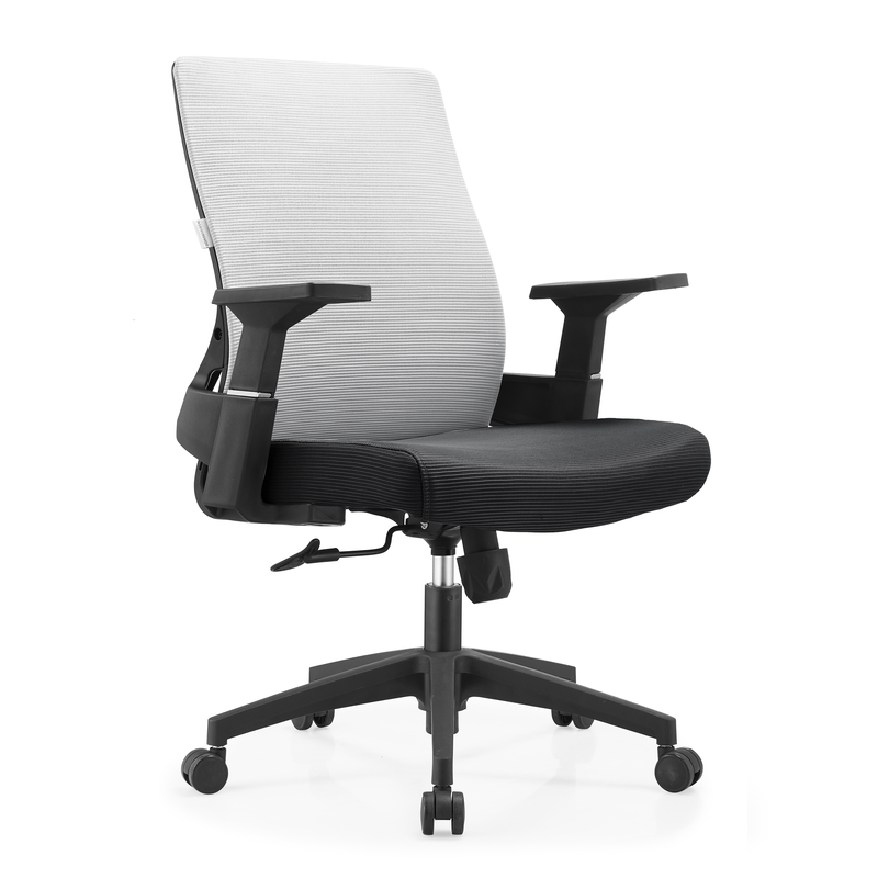 LeisureMod Office Brio Series Office Task Chair in White