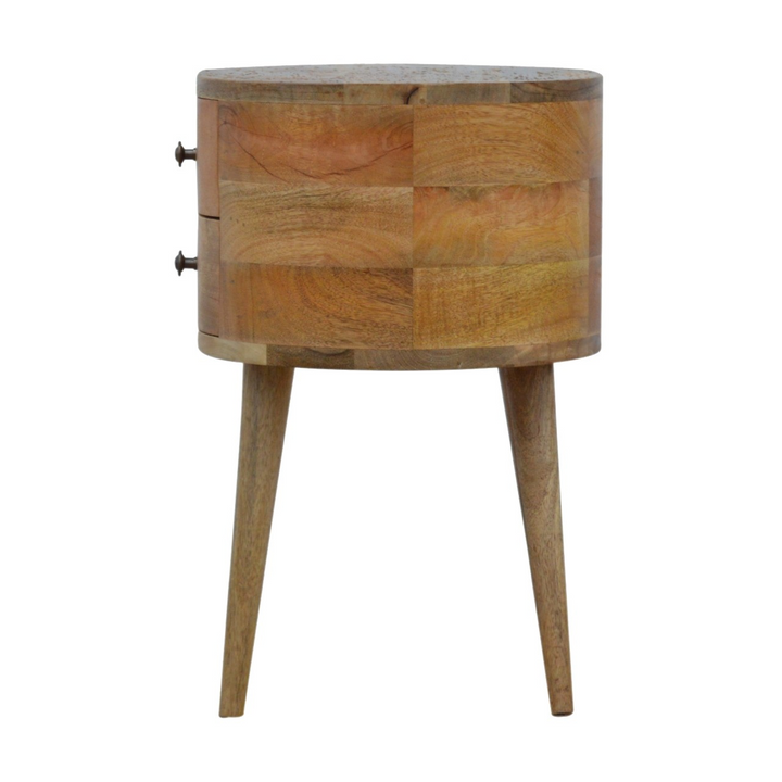 Rounded Nightstand Table Side View